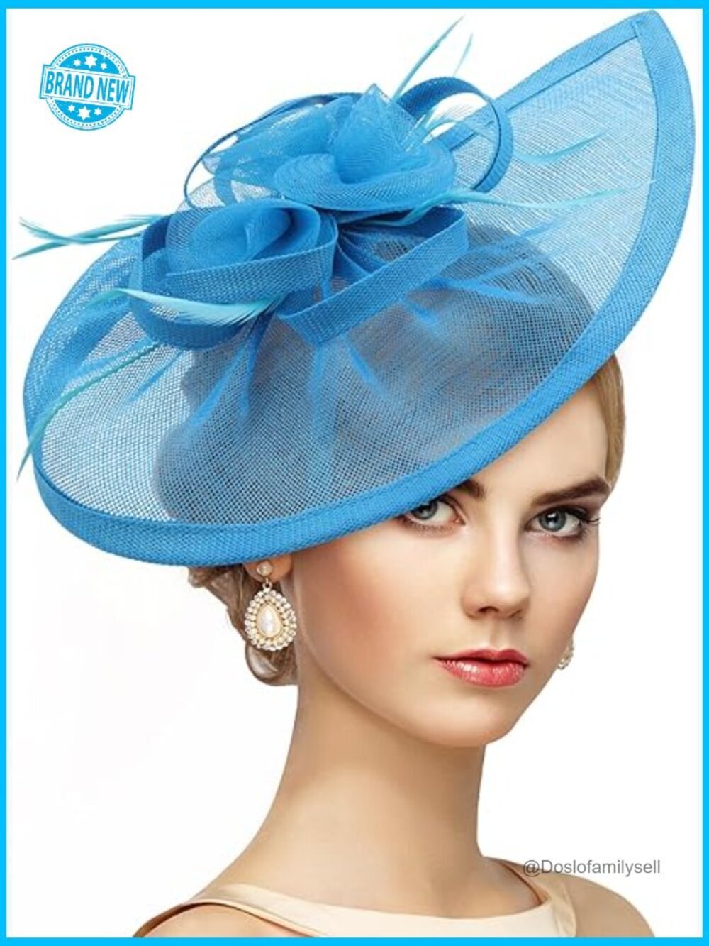 Fascinator Hat with Feathers and Hair Clip Elegant Derby Style Cocktail Party